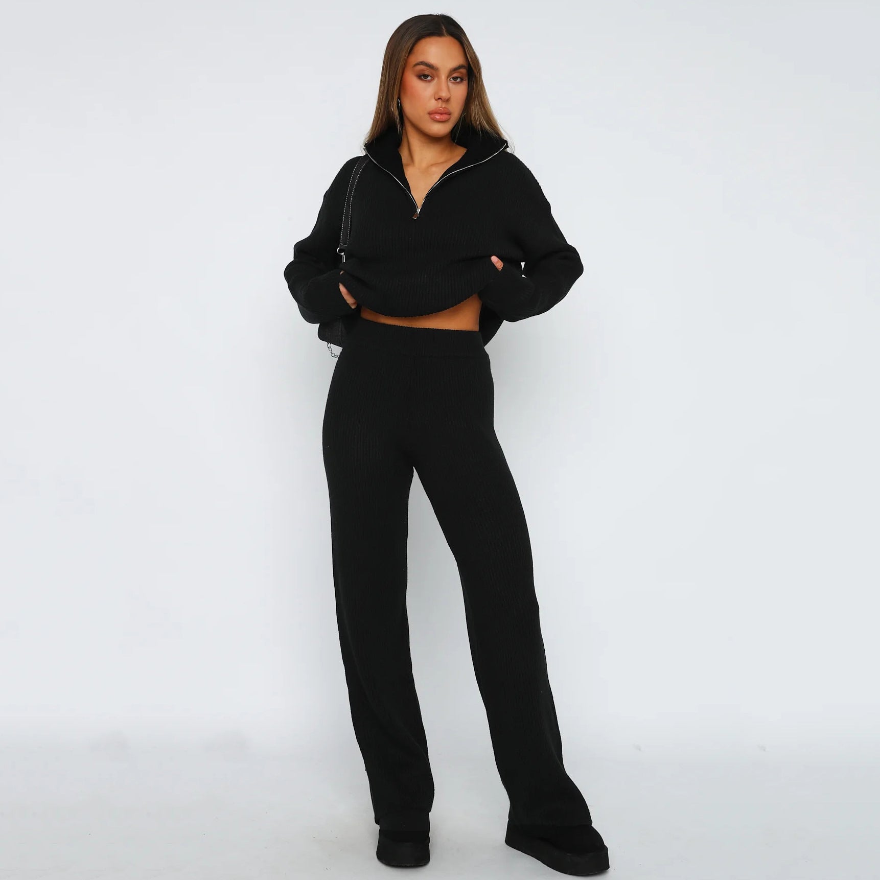 Damen bequeme und stylische Sweatshirt-Hose-Kombination WW