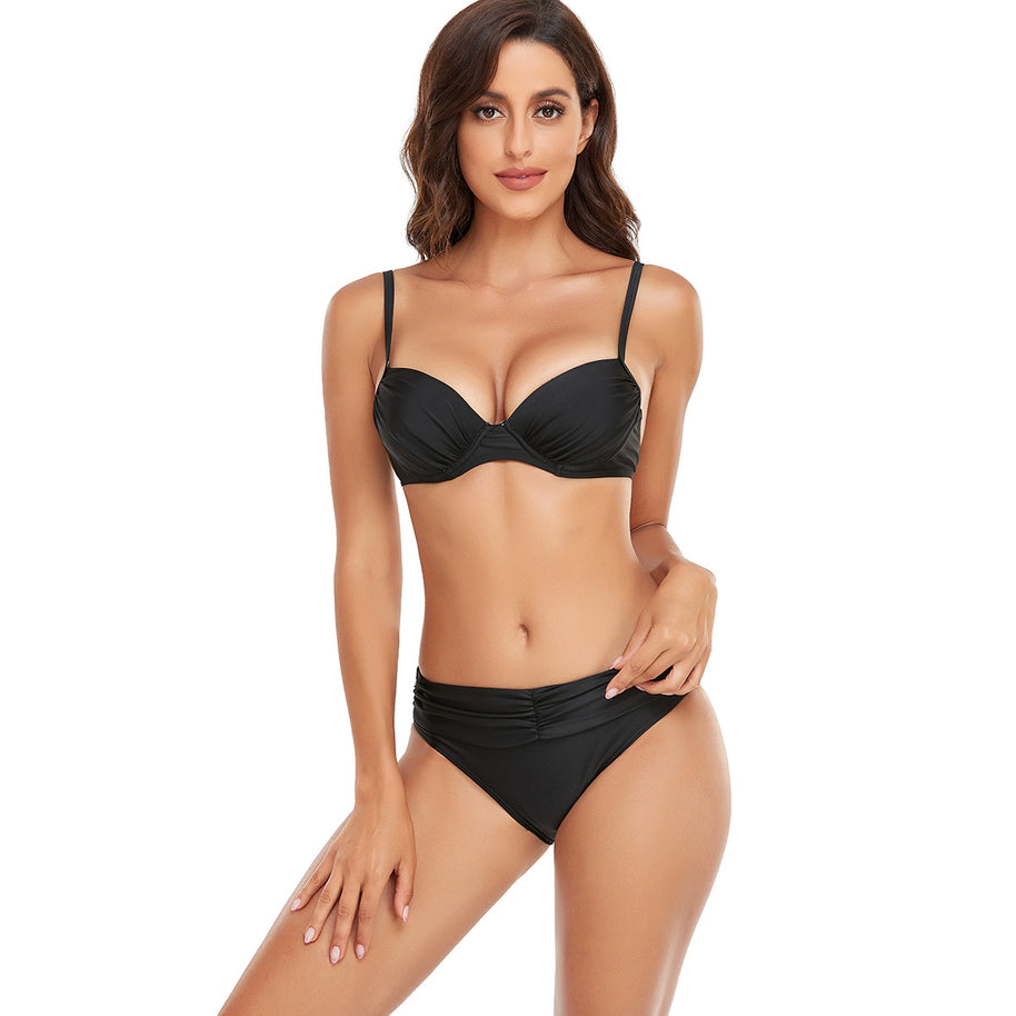 Damen Bikini-Set mit raffiniertem Push-Up-Oberteil und hochwertigem Bund WW