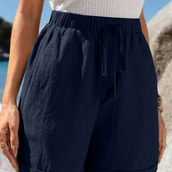 Damen Luftige Sommershorts mit elastischem Bund und Kordelzug WW