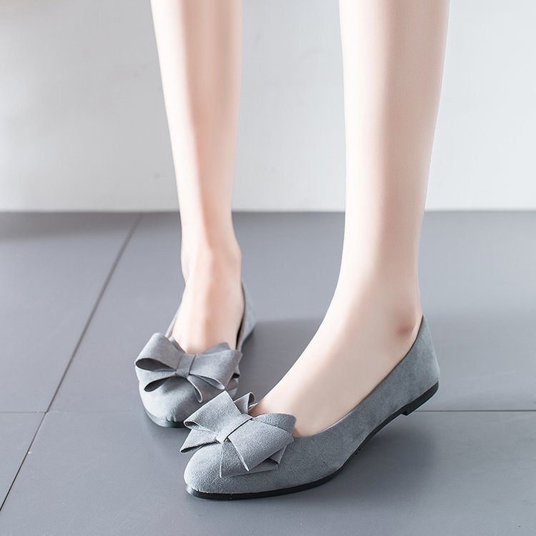 Damen Ballerinas mit dekorativer Schleifenapplikation und rutschfester Sohle W&W