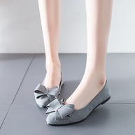 Damen Ballerinas mit dekorativer Schleifenapplikation und rutschfester Sohle W&W
