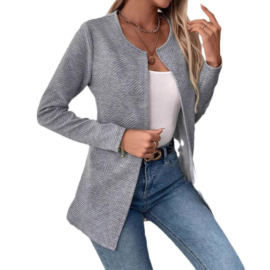 Damen Strickjacke mit Schlanker Passform – Minimalistischer & Eleganter Pendlerstil