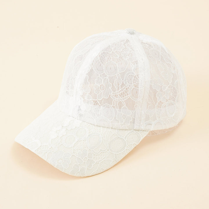 Damen Baseballmütze mit elegantem Spitzenmuster und atmungsaktiver Struktur W&W Mode