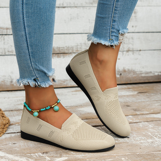Damen Atmungsaktive Slip-On Espadrilles mit flexiblem Fußbett WW