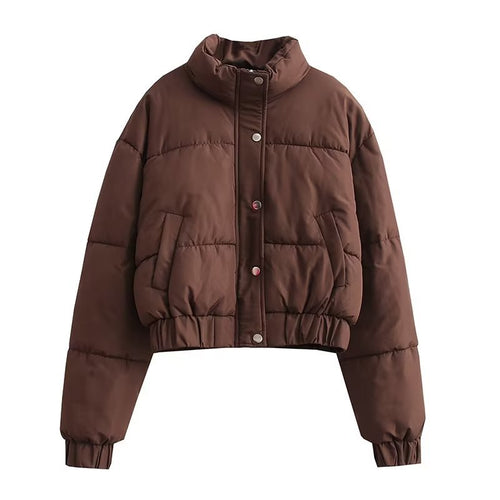 Damen Steppjacke mit hohem Kragen undpraktischen Taschen WW