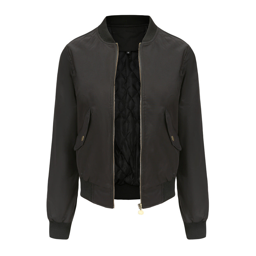 Damen sportliche Bomberjacke mit praktischen Taschen WW