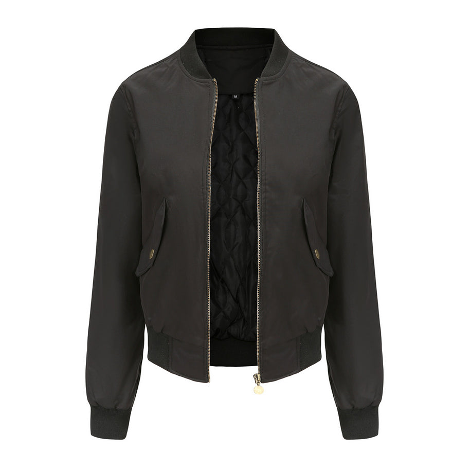 Damen sportliche Bomberjacke mit praktischen Taschen WW