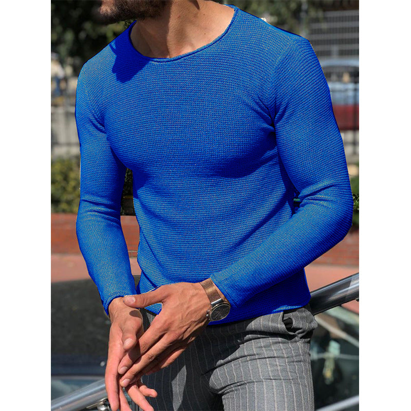 Herren Langarm T-Shirt mit strukturiertem Gewebe WW
