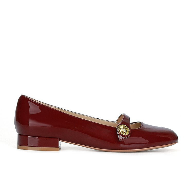 Damen Ballerinas mit dekorativer Schnalle und komfortablem Blockabsatz W&W