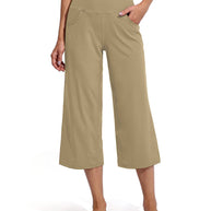 Damen Bequeme Sportliche Culotte mit hohem Bund und praktischen Taschen WW