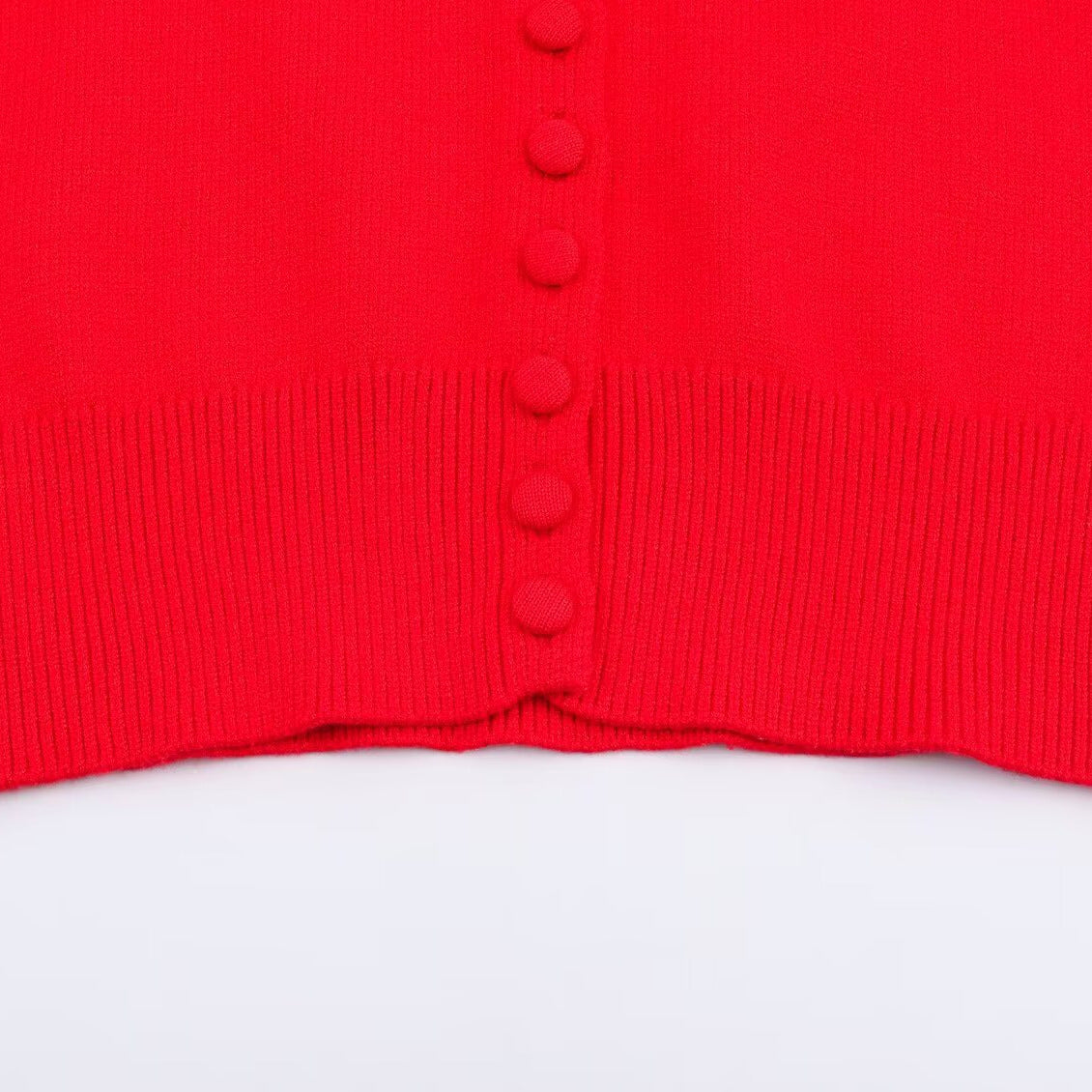 Damen modische Strickjacke mit Kragen und eleganter Knopfleiste WW