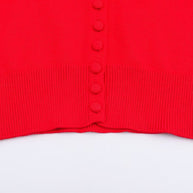 Damen modische Strickjacke mit Kragen und eleganter Knopfleiste WW