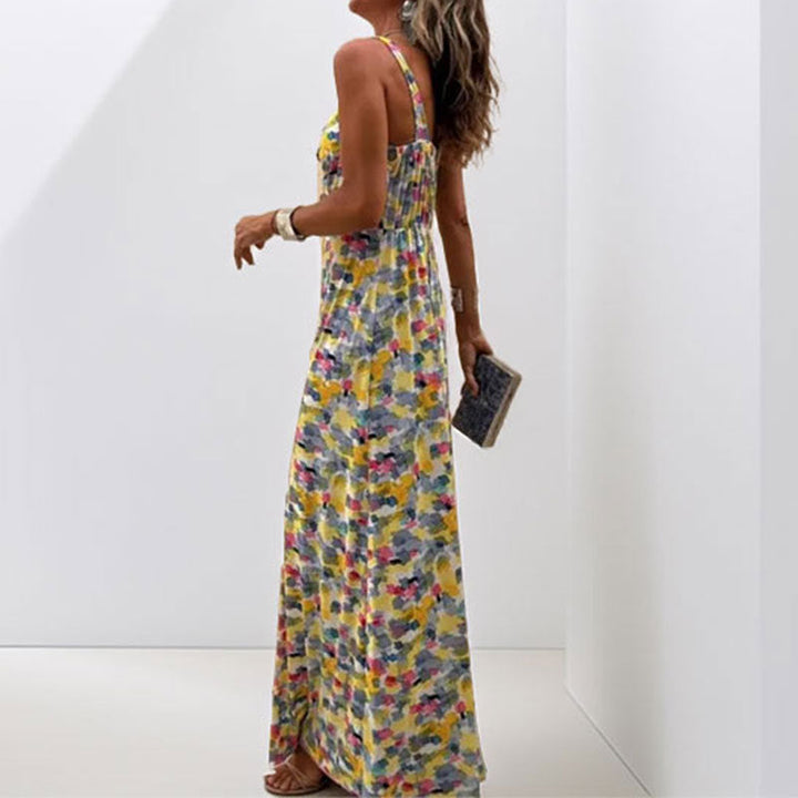 Damen Maxikleid mit kunstvollem Wickeldesign und floralem Muster W&W Mode