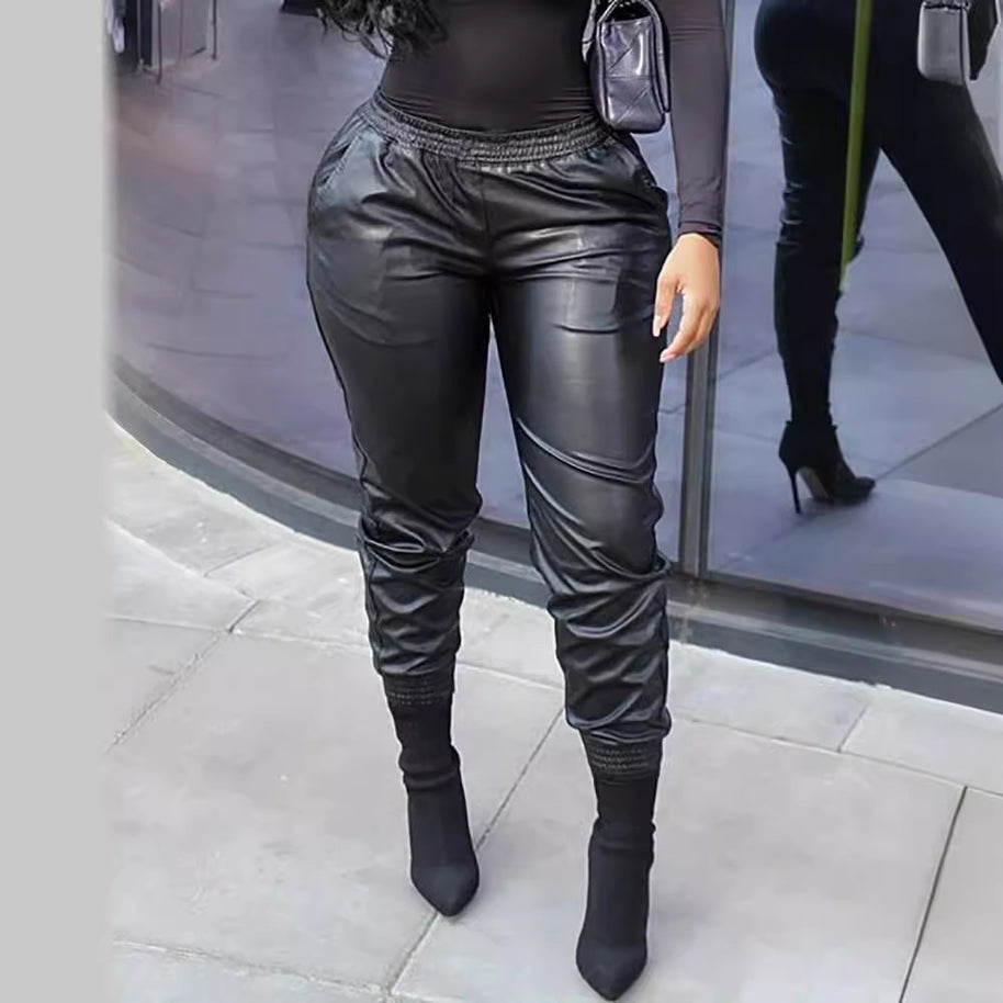 Damen sportliche Lounge-Hosen mit Raffung WW