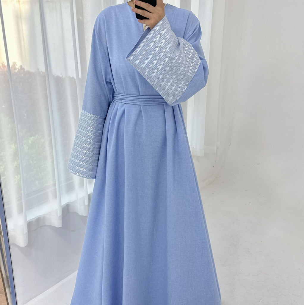 WW | V-Ausschnitt Stickerei Dubai Türkisch Elegante Kleid