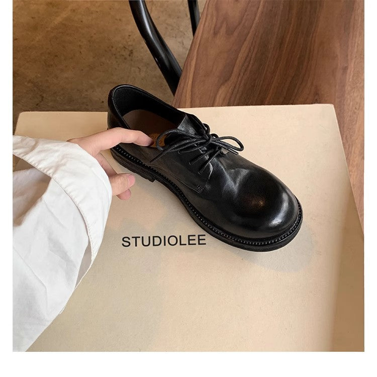 Damen Schnürschuhe aus hochwertigem Leder mit eleganter Profilsohle WW