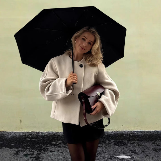 Damen Schulterjacke mit voluminösen Ärmeln und schickem Schnitt WW