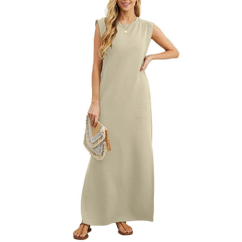 Damen Maxikleid mit lässigem Schnitt und minimalistischen Details WW
