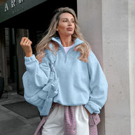 Damen Steppjacke mit hohem Kragen und Reißverschluss WW