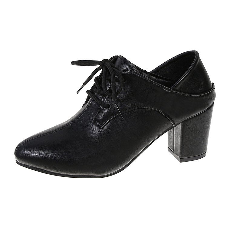 Damen Schnürschuhe mit Blockabsatz und modischem Design W&W Mode
