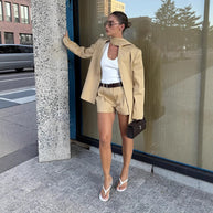 Damen Anzugjacke mit raffinierter Schluppe und weichem Schnitt WW