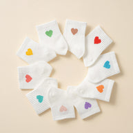 Damen Socken mit bunten Herzmotiven WW