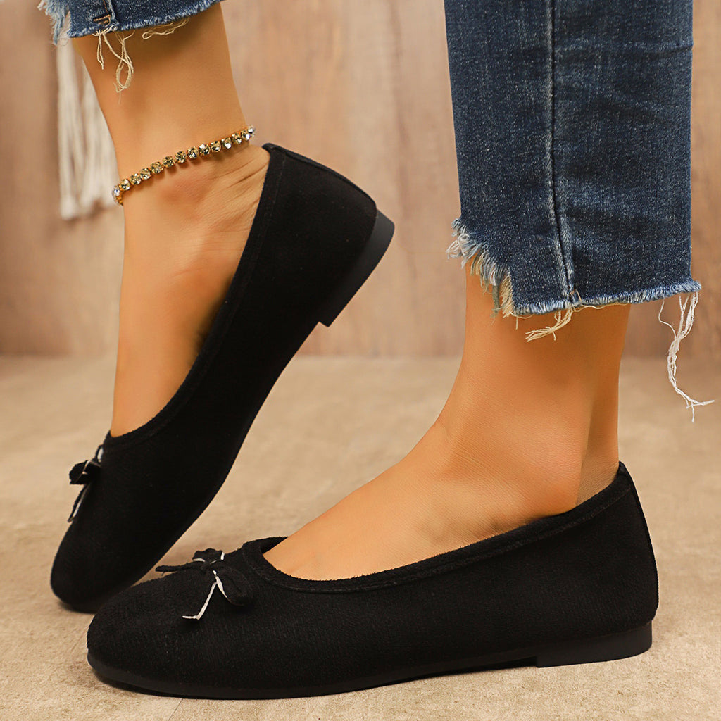 Femme Elegante Ballerina Flats mit Schleifendetail WW