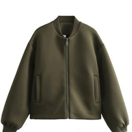 Damen sportliche Zip-Jacke mit weitem Schnitt WW