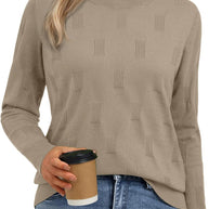 Damen Strickpullover mit strukturiertem Muster und lässigem Schnitt WW