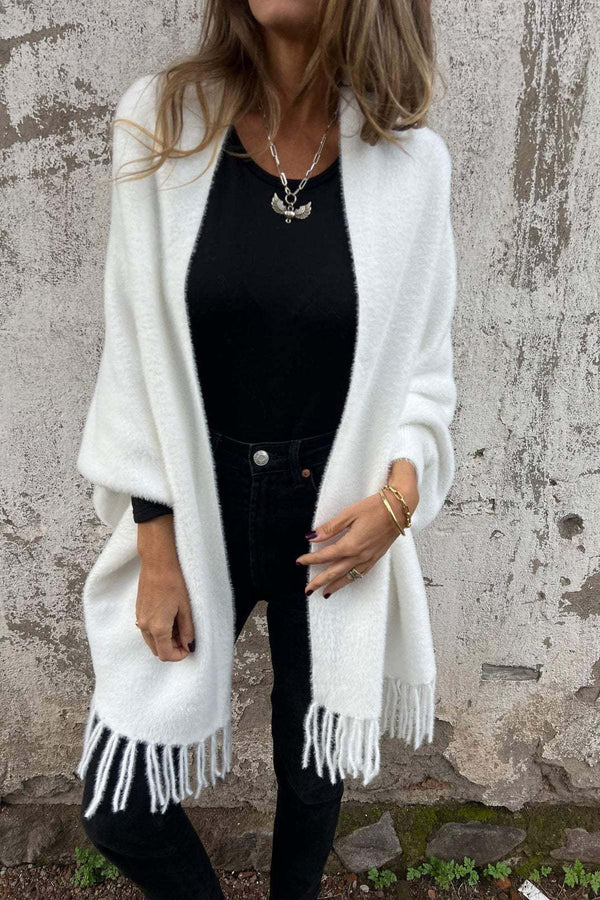 WW Strickplüsch Quasten Schal