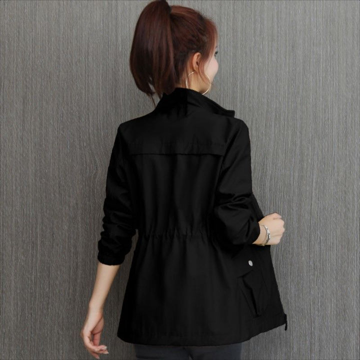 Damen-Trenchcoat mit Reißverschluss und leichter Ausführung