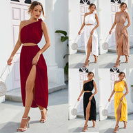 WW | Schickes Split-Hem Maxi-Zwei-Teile-Set