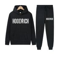 Damen Sportliches Hoodie- und Jogginghose-Set mit kontrastierendem Logo WW