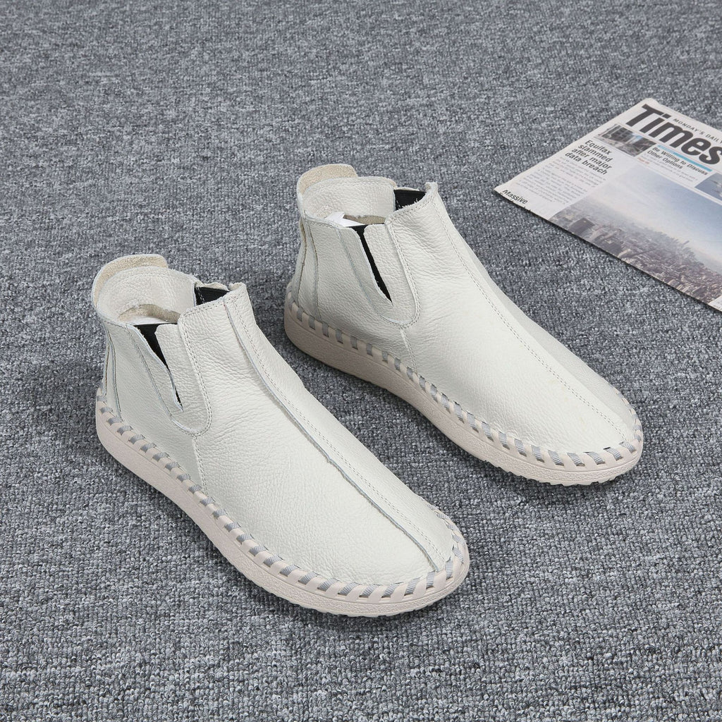 Herren Stylische Lederknöchelstiefel WW