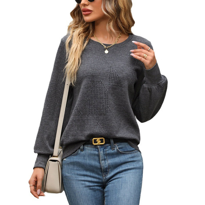 Damen Sweatshirt mit strukturiertem Design und lässigem Schnitt W&W Mode