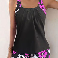 Damen Badeanzug-Set mit stilvollem Blumenmuster WW