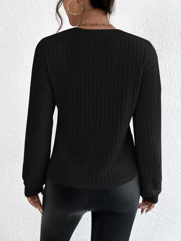 WW | V-Ausschnitt-Crossover-Pullover Für Mühelosen Stil Für Frauen