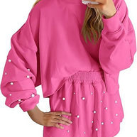 Damen Sportliches Sweatshirt- und Rock-Set WW