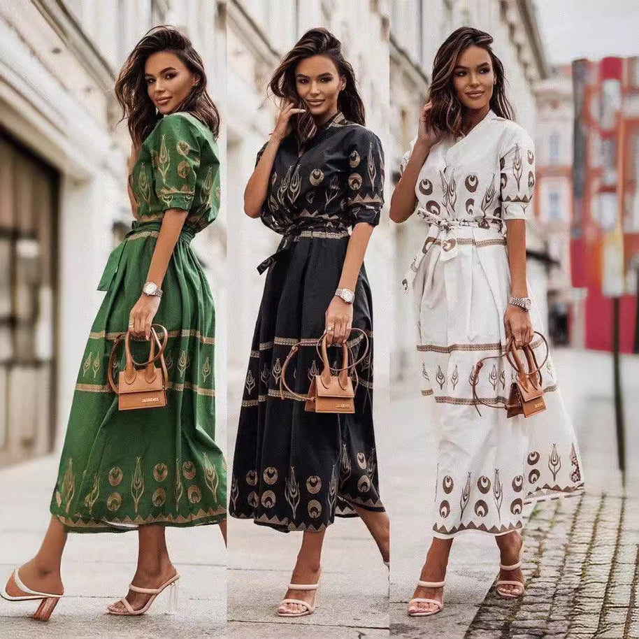 Damen Kaftan Kleid WW