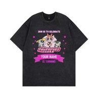 Damen T-Shirt mit angepasstem Powerpuff Girls Grafikdruck WW