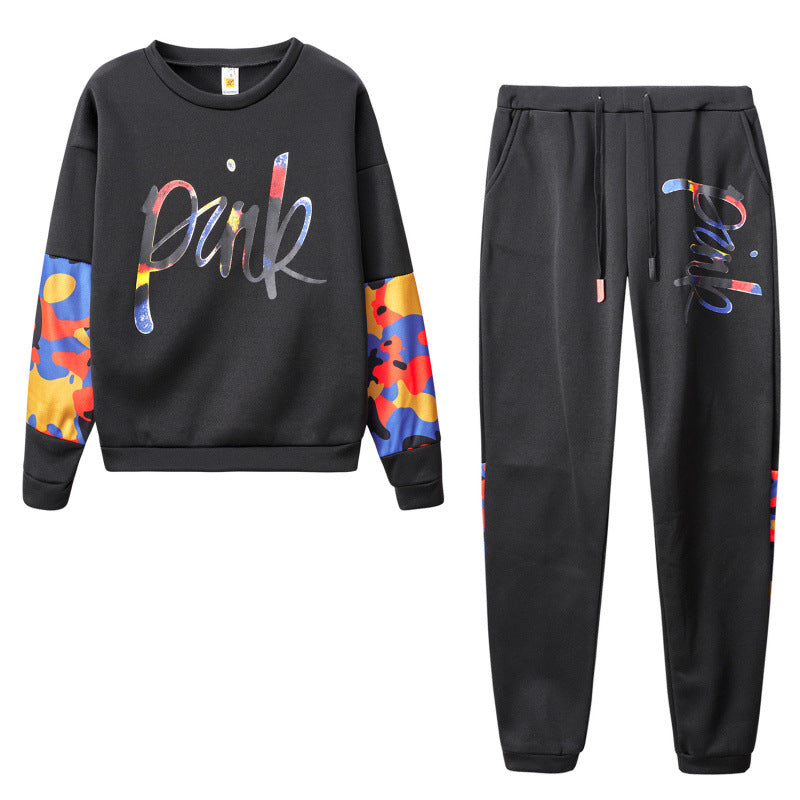 Damen Sportliches Sweatshirt-Set mit bunten Camouflage-Details und komfortablem Schnitt WW
