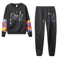 Damen Sportliches Sweatshirt-Set mit bunten Camouflage-Details und komfortablem Schnitt WW