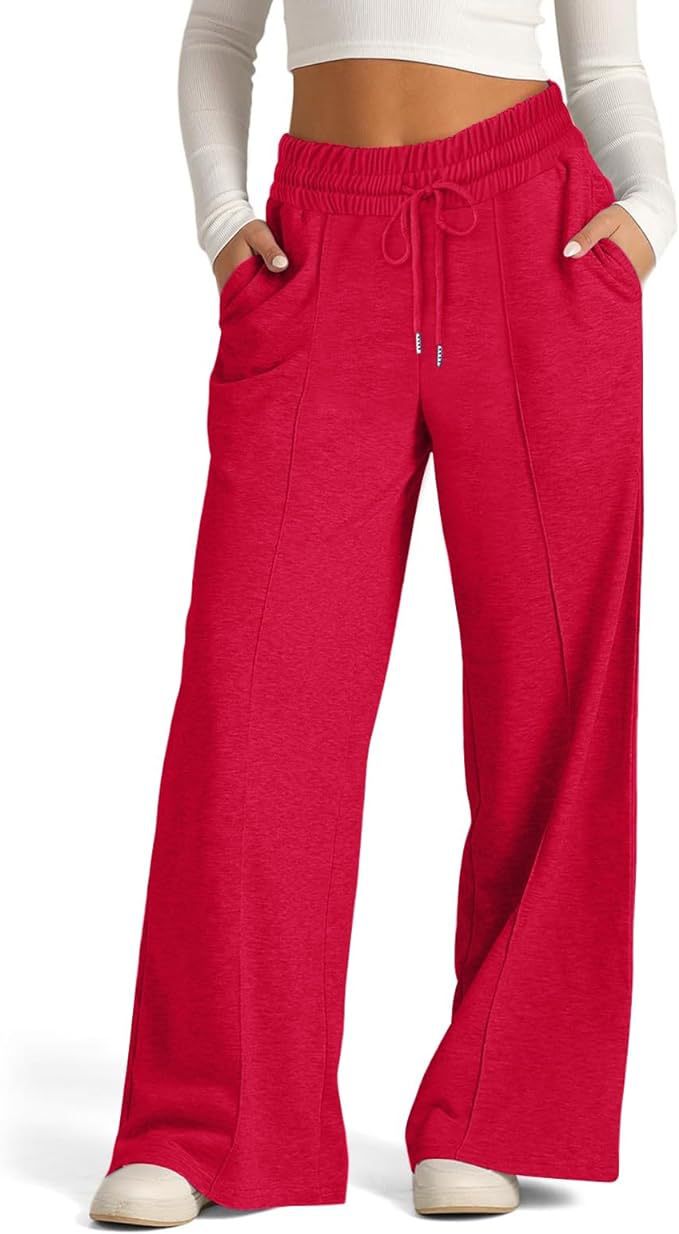 Damen Bequeme und lässige Freizeithosen mit elastischem Bund und seitlichen Taschen WW