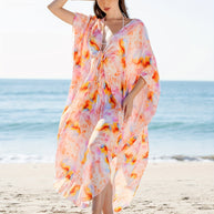 Damen Strandkleid mit lässigem Schnitt und floraler Musterung WW