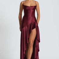 Damen schickes Abendkleid mit hohem Schlitz WW