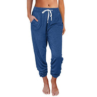 Damen Bequeme und lässige Jogginghose mit elastischem Bund und seitlichen Taschen WW