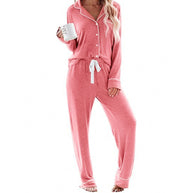 Damen Schlafanzug-Set aus weichem, atmungsaktivem Material WW