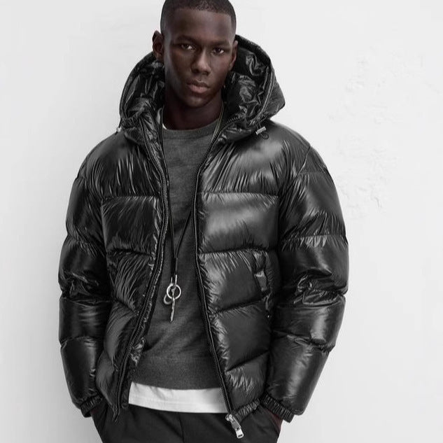 Damen Steppjacke mit glänzender Oberfläche und verstellbarem Kapuzenbereich WW