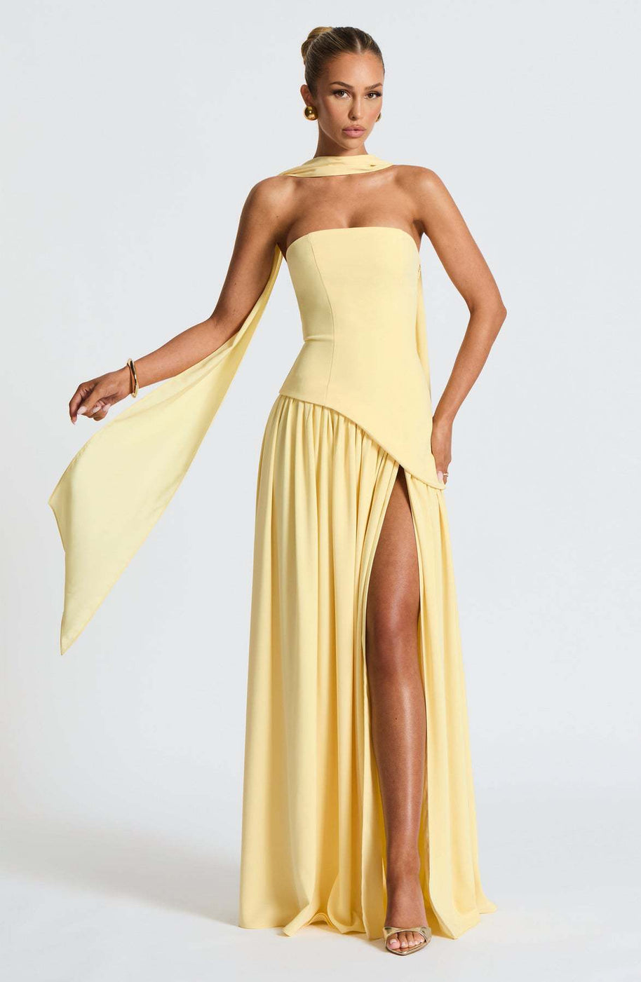 Damen Abendkleid mit asymmetrischem Schnitt WW