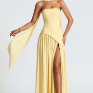 Damen Abendkleid mit asymmetrischem Schnitt WW